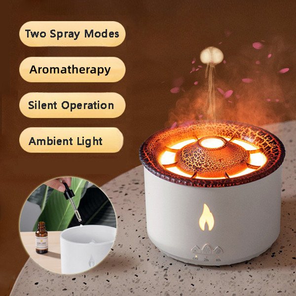 Aromatherapy Volcano Flame Oil Humidifier - Image 2