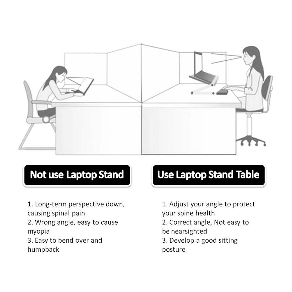 Foldable Stand Ergonomic Desk Laptop Holder - Image 4