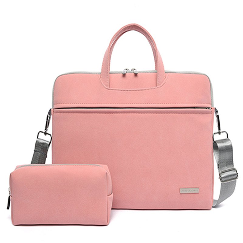 Cool PU Leather Laptop Bag with Mouse Pouch - Image 10
