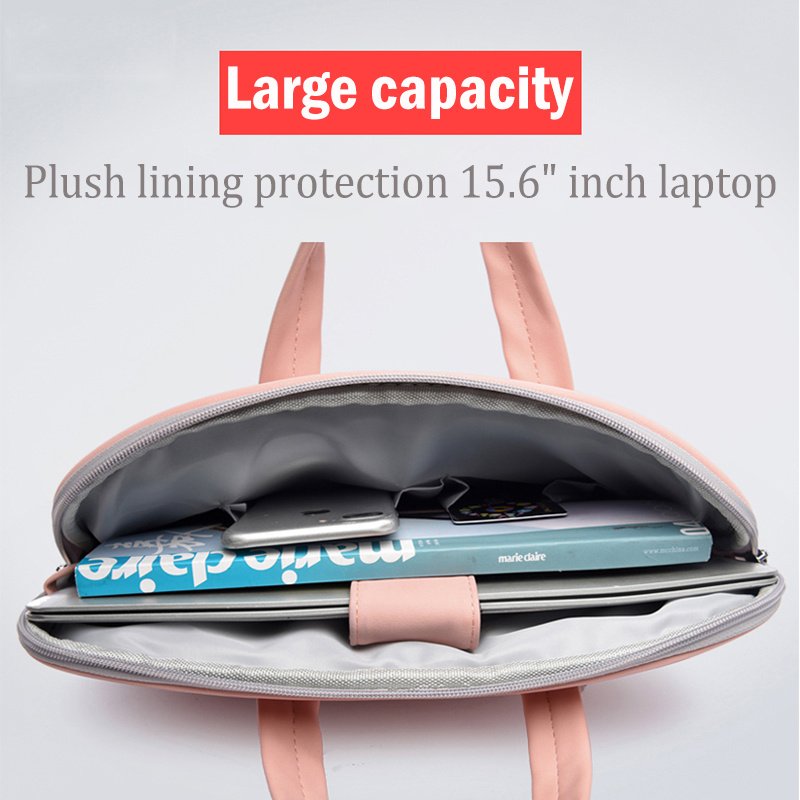 Cool PU Leather Laptop Bag with Mouse Pouch - Image 9
