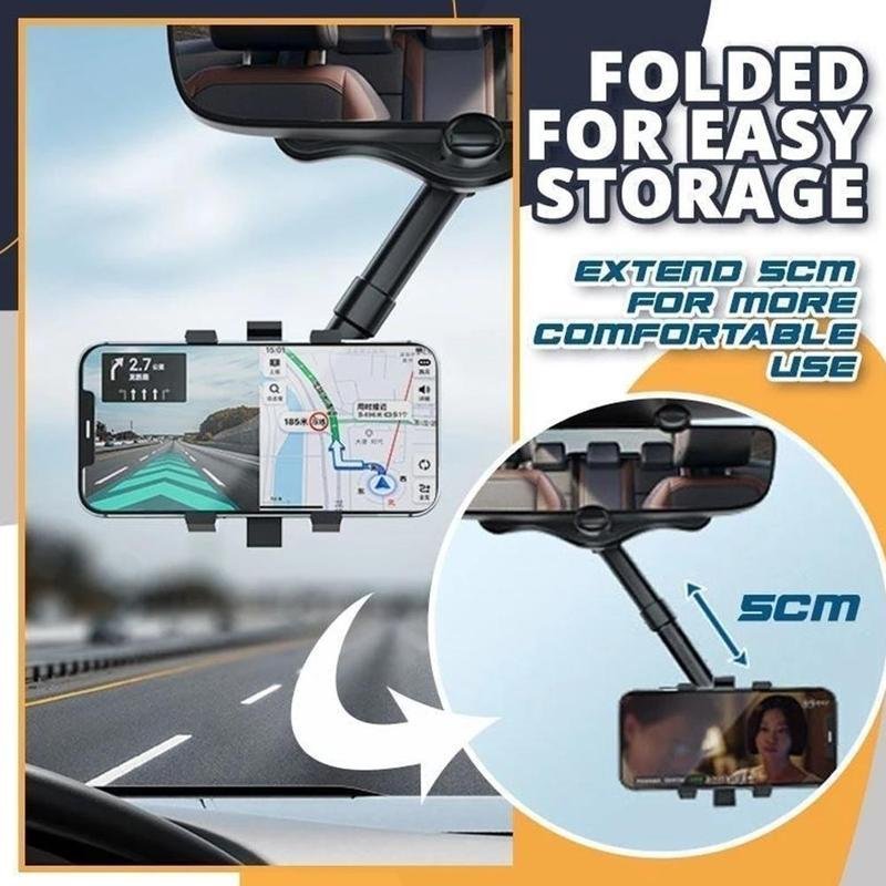 Rearview Mirror Rotatable Car Phone Holder - Image 8