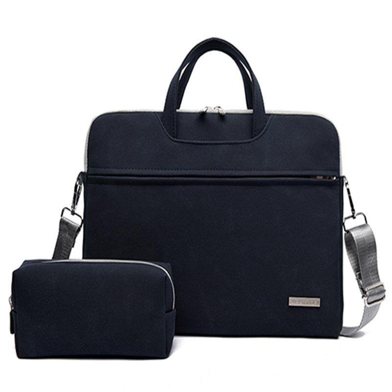 Cool PU Leather Laptop Bag with Mouse Pouch - Image 6