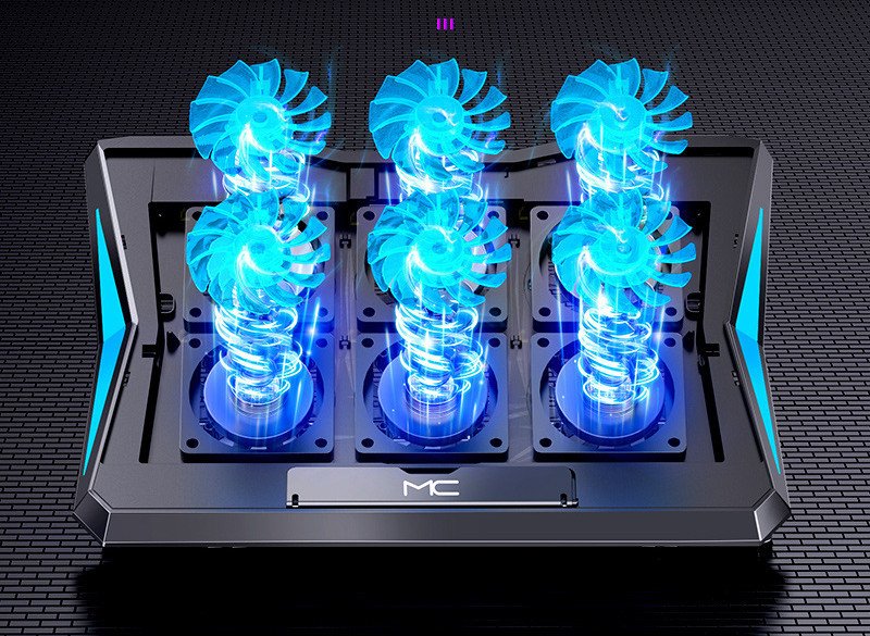 Foldable Laptop 6 fans Super Cooling Stand - Image 3