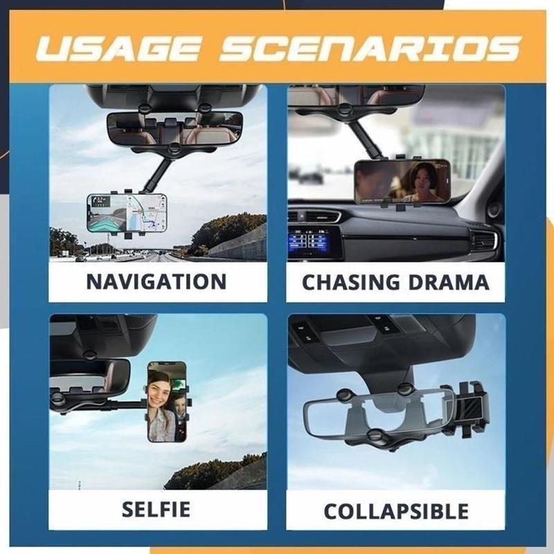 Rearview Mirror Rotatable Car Phone Holder - Image 9