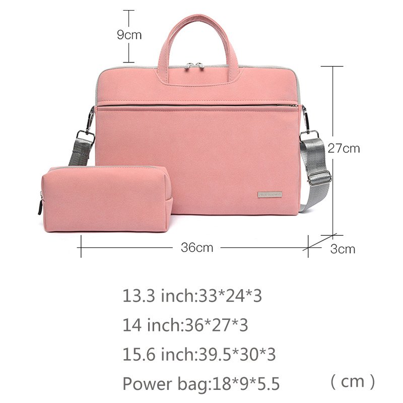 Cool PU Leather Laptop Bag with Mouse Pouch - Image 8