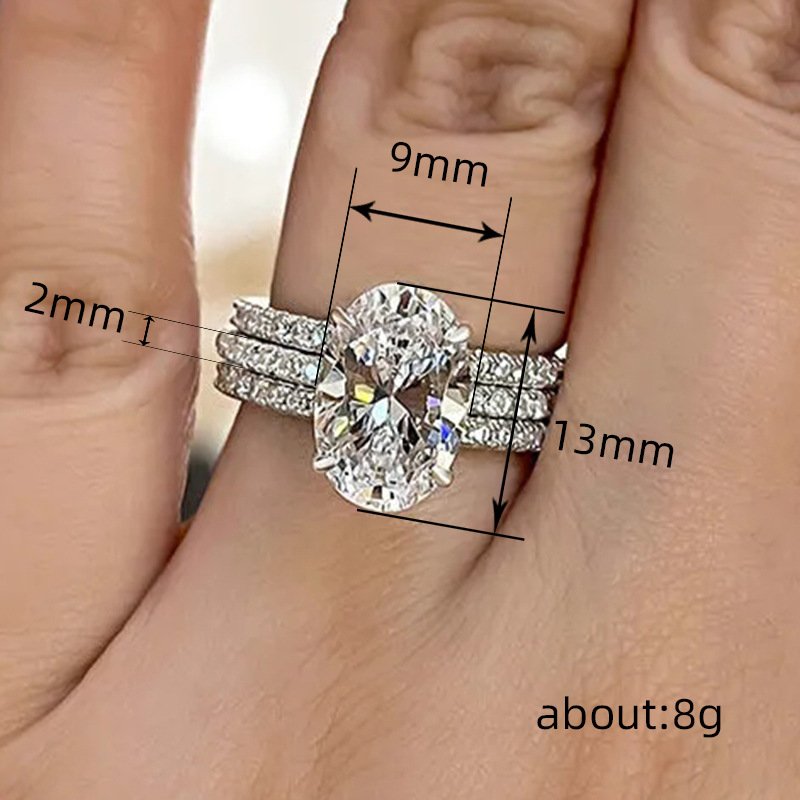 Shiny Diamond Look Fashion Jewelry Ring - Image 4