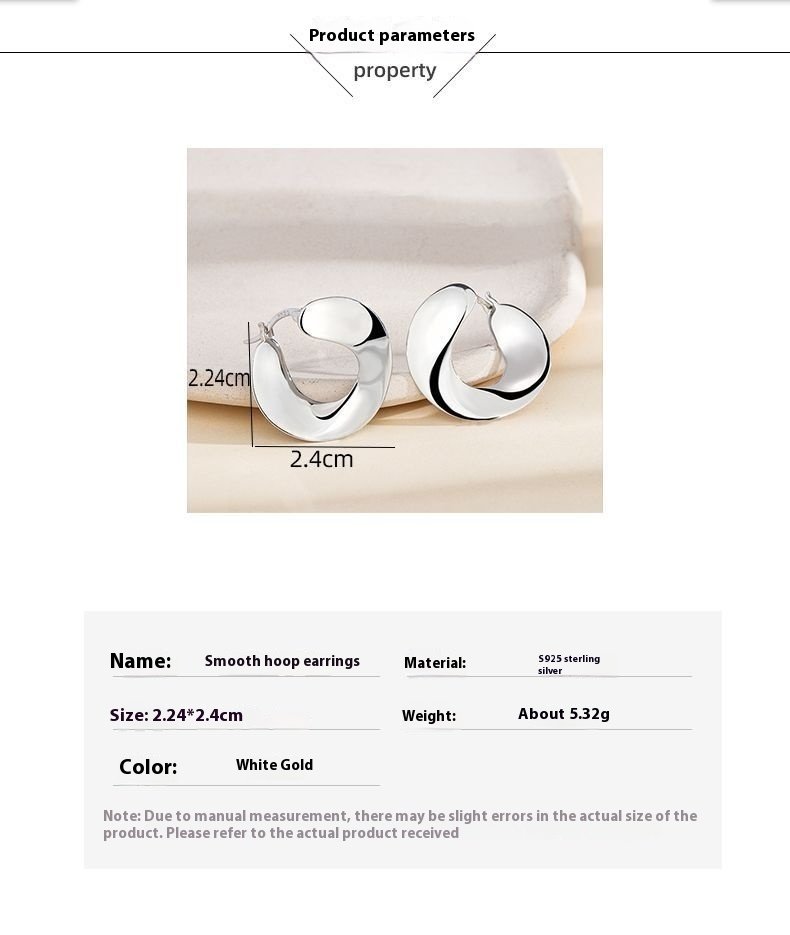 S925 Sterl. Silver Wafer Irregular Earrings - Image 6