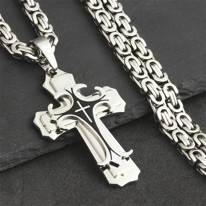 Christian Trinity Cross Necklace for Men - Image 9