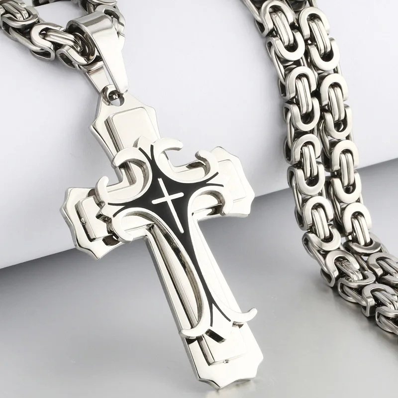 Christian Trinity Cross Necklace for Men - Image 10