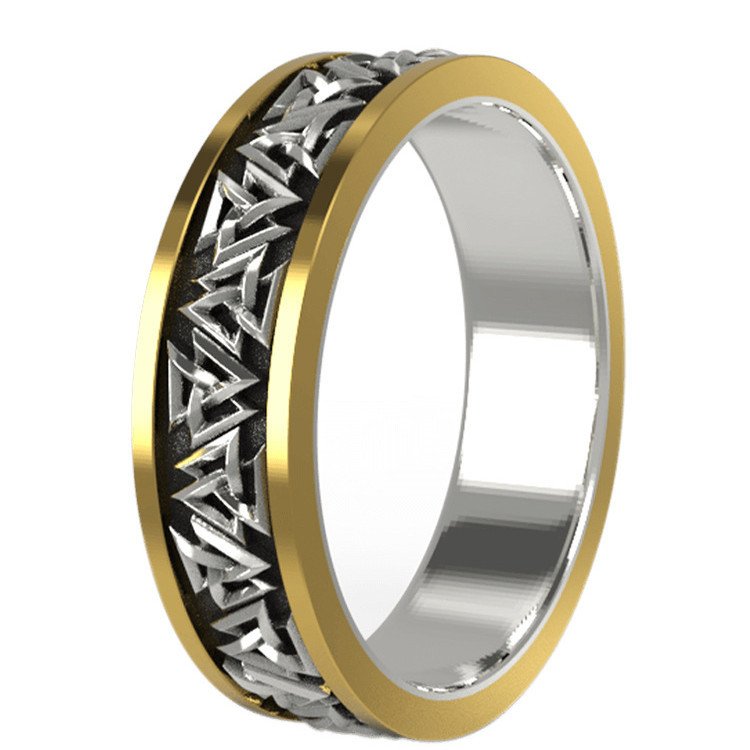 Viking Knot Stylish Silver Bronze Male Ring - Image 5