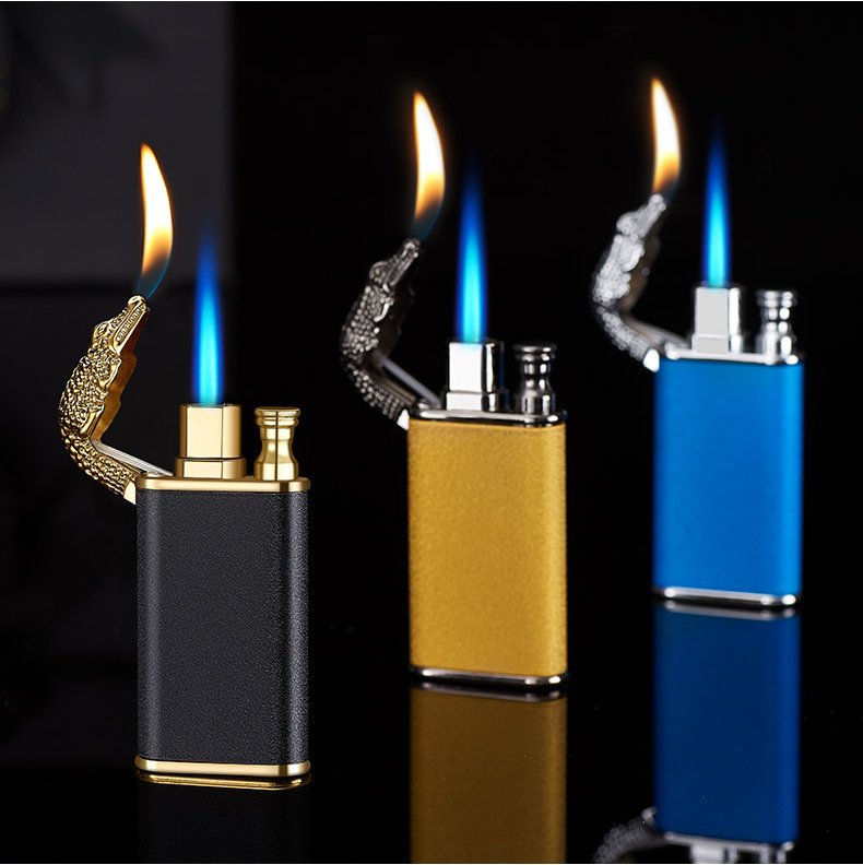 Windproof Flame Double Fire Metal Lighter - Image 5