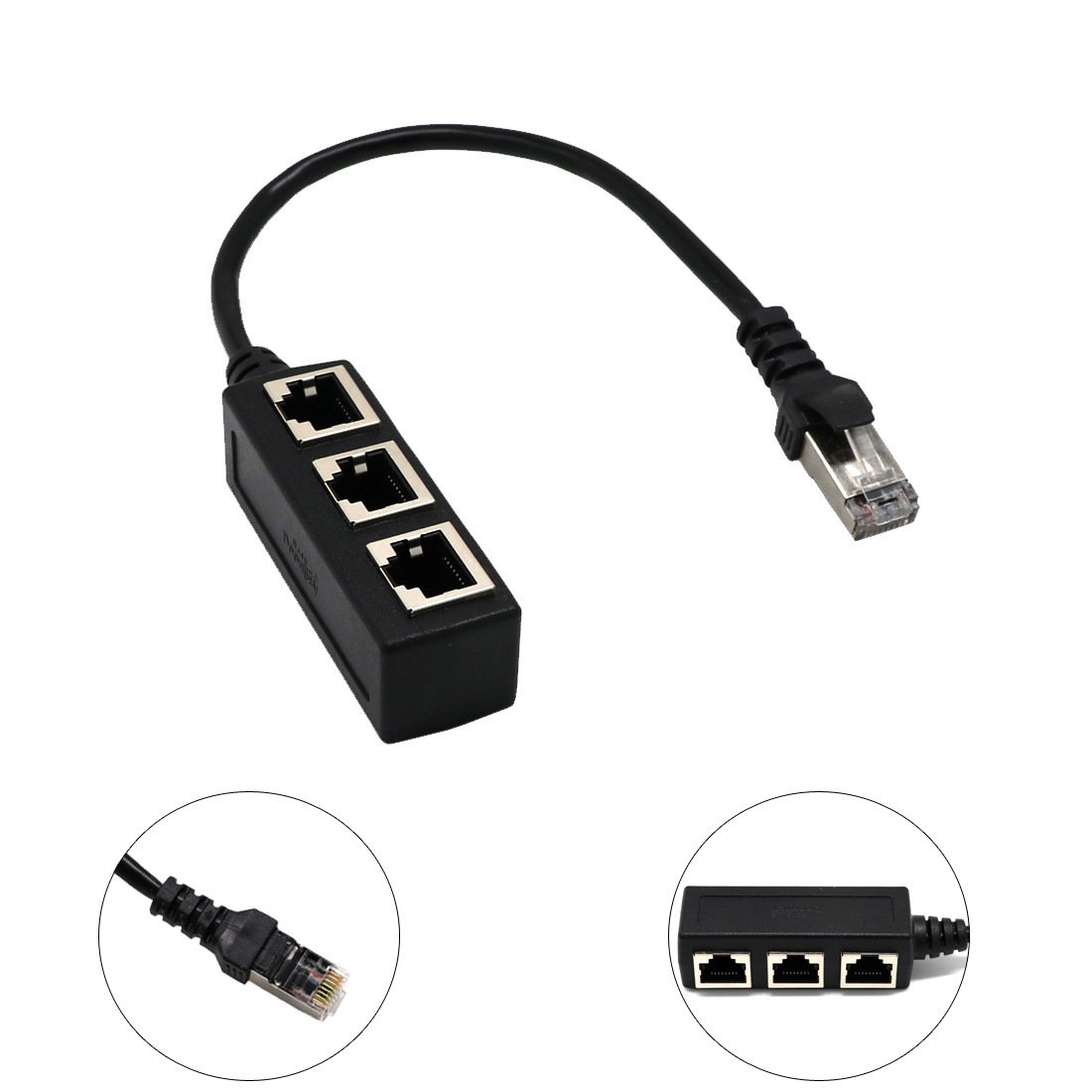 RJ45 Ethernet Splitter 1 to 3 Adapter Hub - Image 5