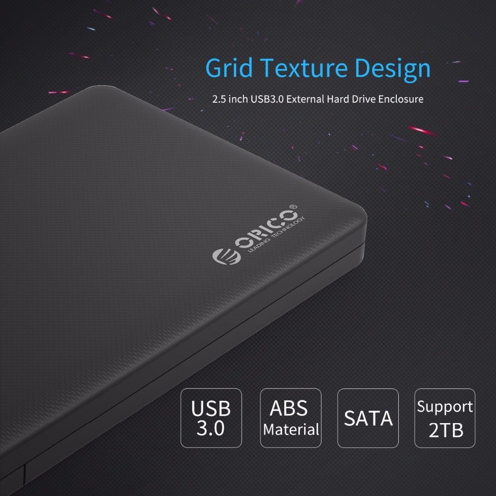Portable USB 2.5" HDD SSD Enclosure to 2TB - Image 2