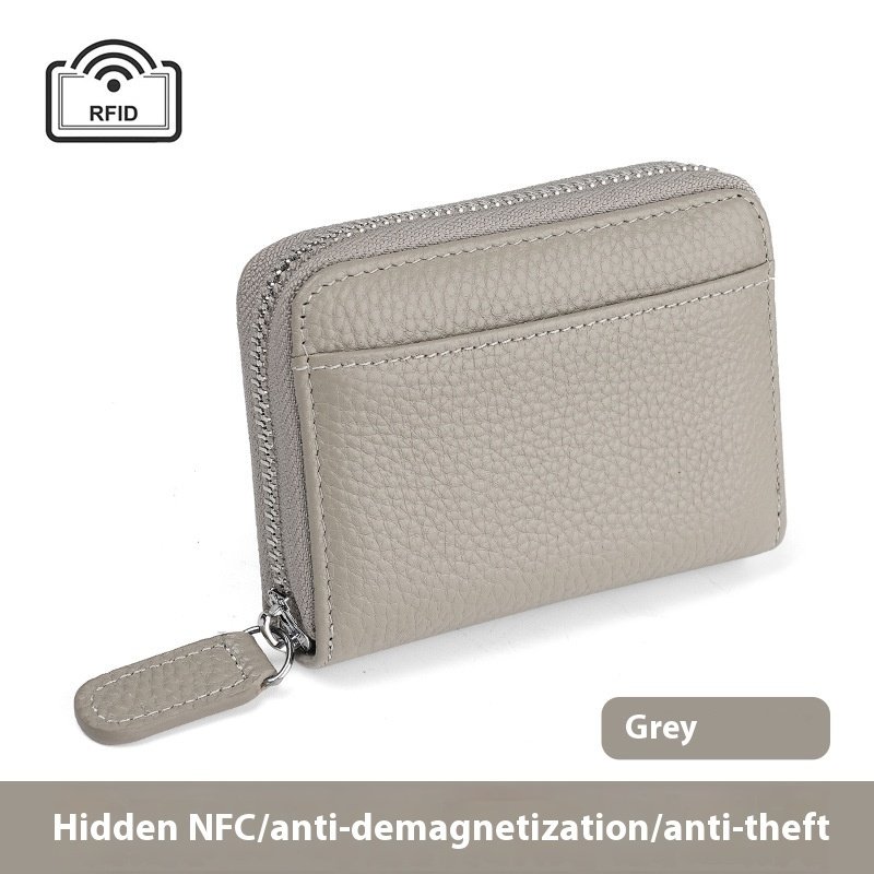 Cowhide Leather Business Card Holder Wallet - Image 9