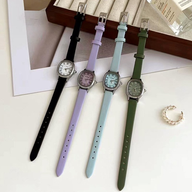 Women's Retro Roman Leather Band Lux Watch - Image 8