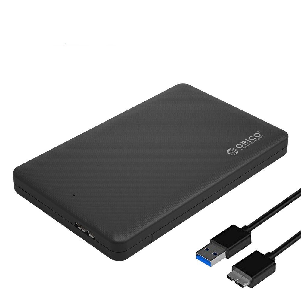 Portable USB 2.5" HDD SSD Enclosure to 2TB