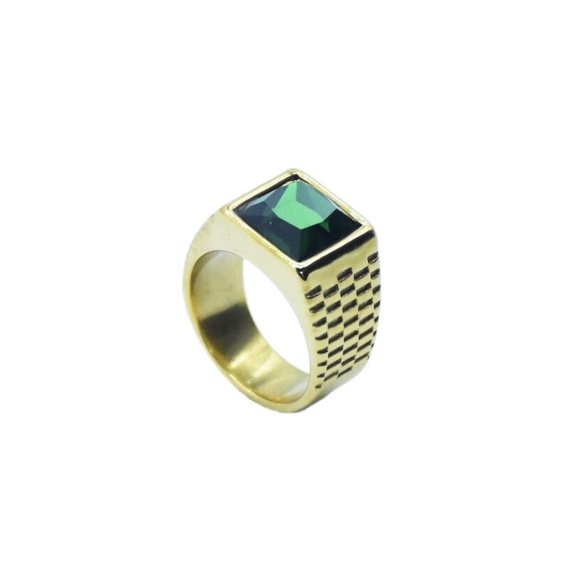 Titanium - Stone Personality Square Ring - Image 3