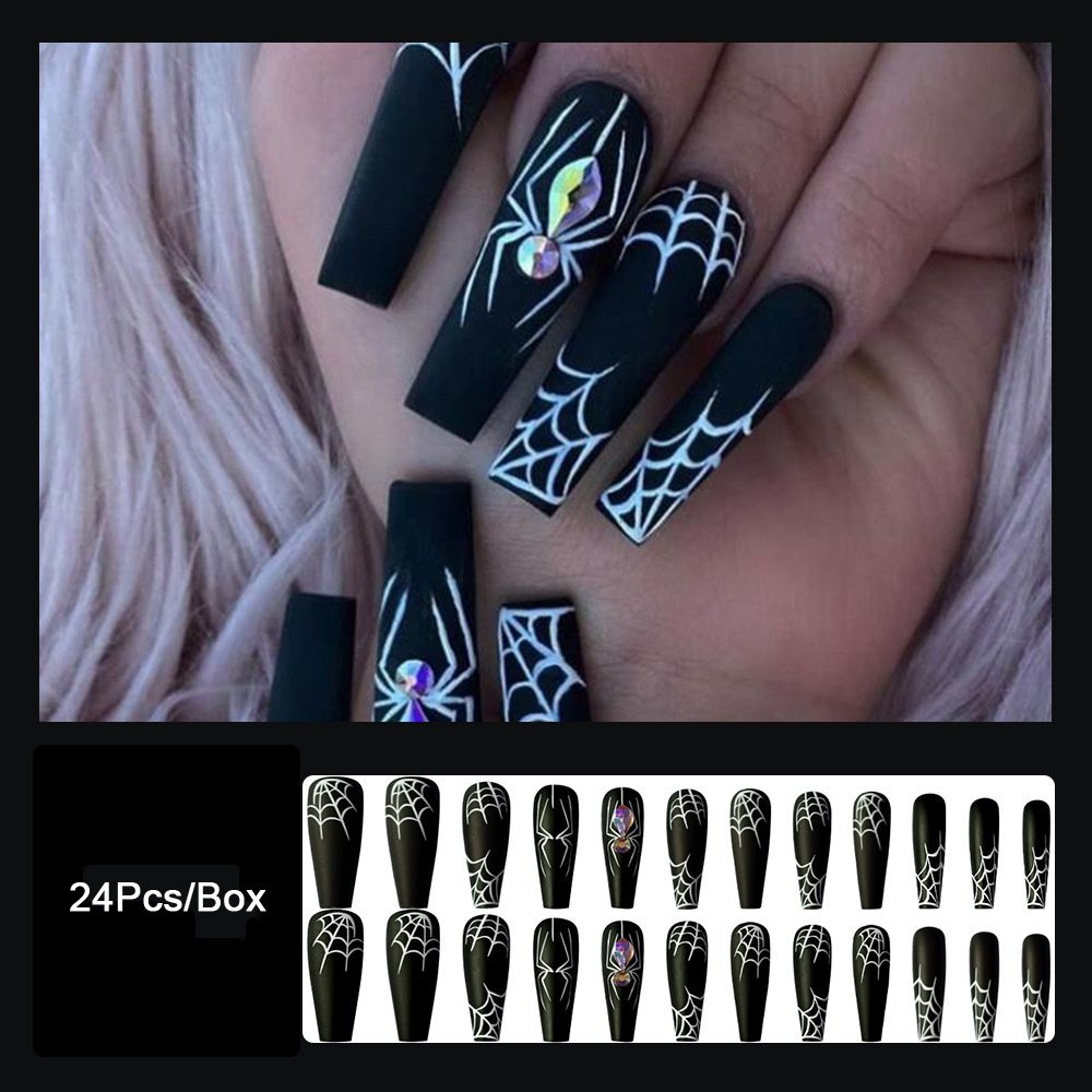 Cool Dark Spider Halloween Wear False Nails - Image 5