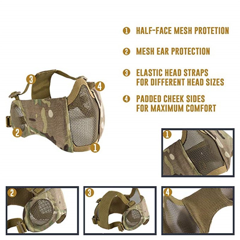 Breathable Steel Wire Tactical Safety Mask - Image 2