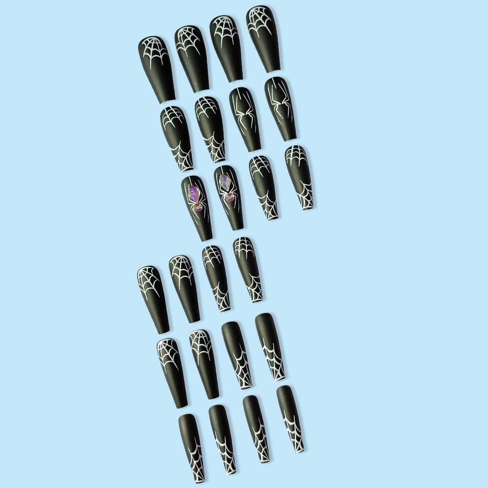 Cool Dark Spider Halloween Wear False Nails - Image 2