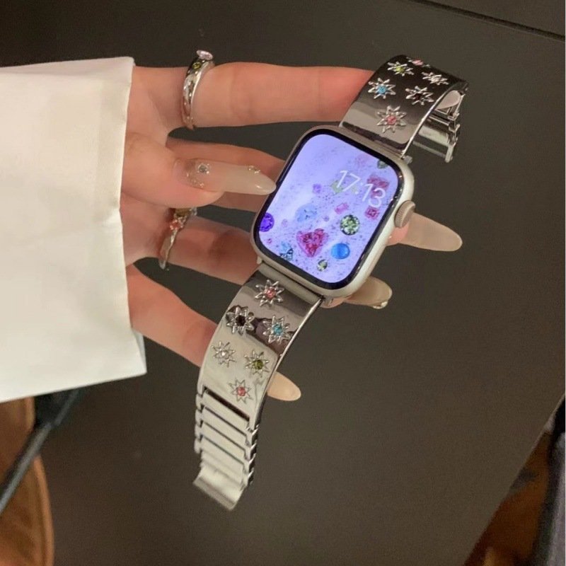 Ladies Smart Watch Vivid Crystals Bracelet