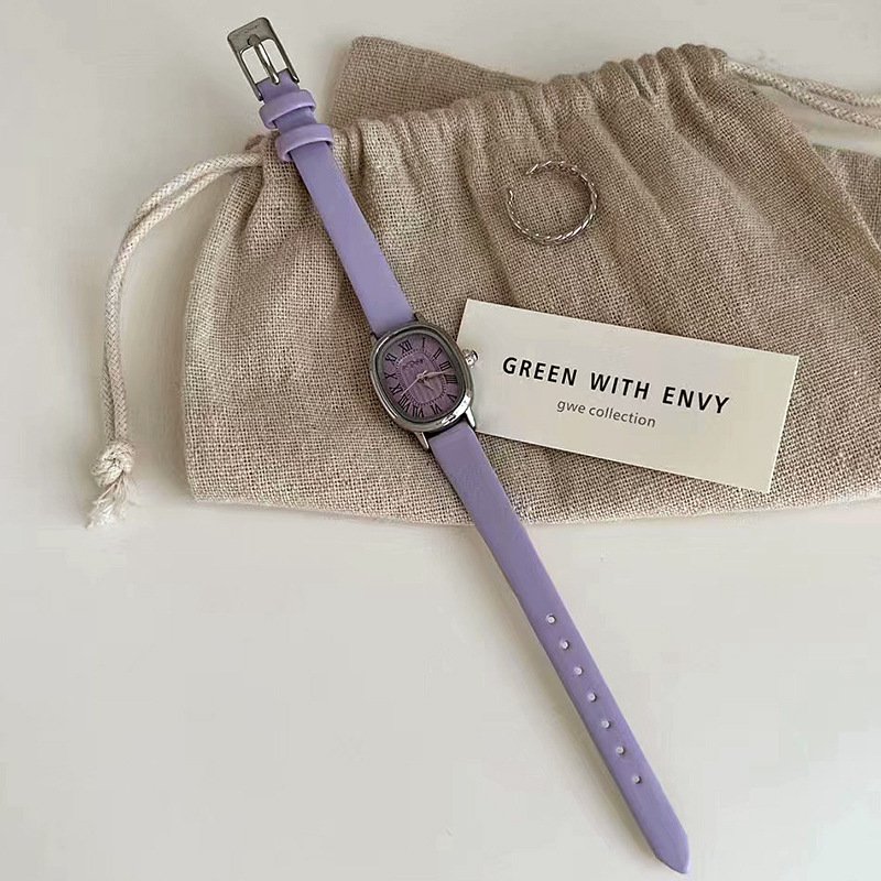Women's Retro Roman Leather Band Lux Watch - Image 5