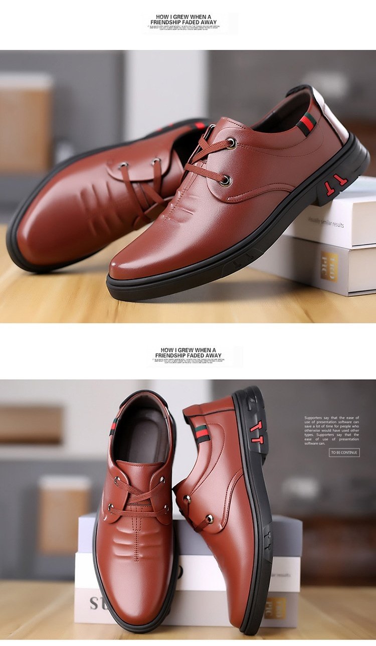 Soft Leather Casual Round Toe Leather Shoes - Image 6