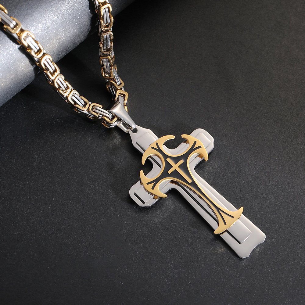 Christian Trinity Cross Necklace for Men - Image 8