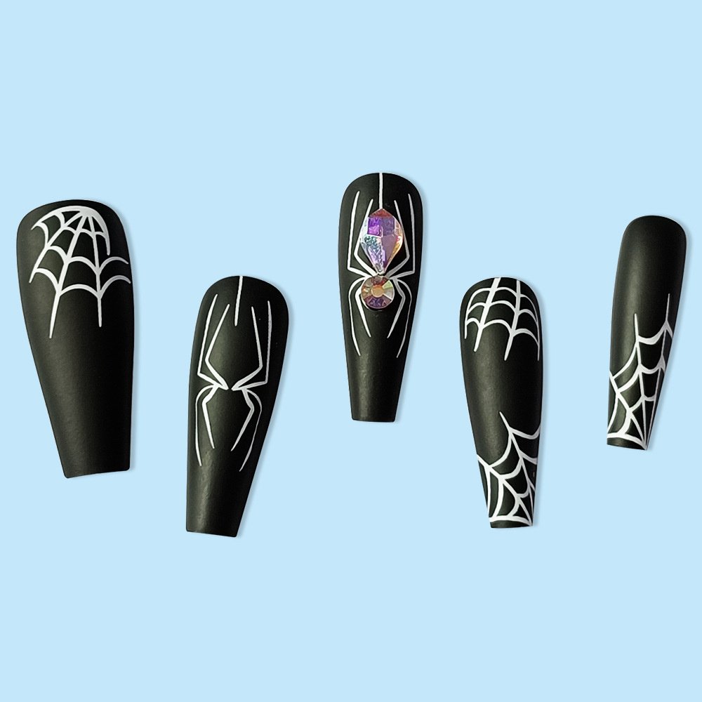 Cool Dark Spider Halloween Wear False Nails - Image 6