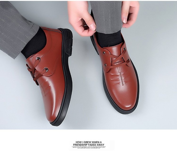Soft Leather Casual Round Toe Leather Shoes - Image 8