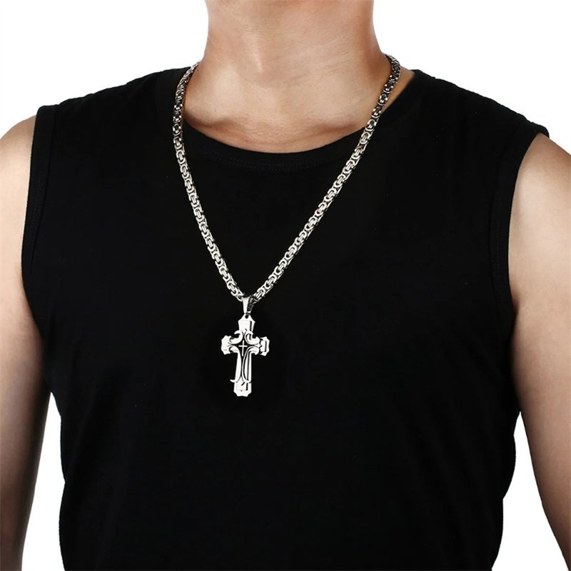 Christian Trinity Cross Necklace for Men - Image 7