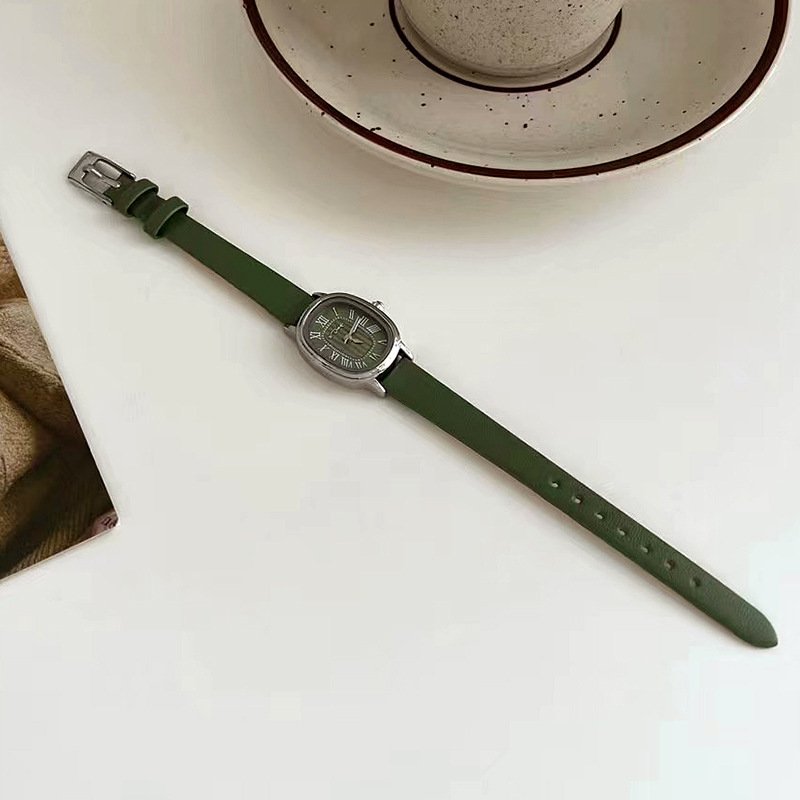 Women's Retro Roman Leather Band Lux Watch - Image 10