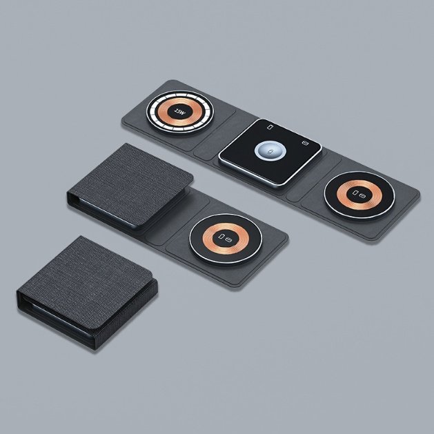 Three‑Device Magnetic Wireless Charger Dock - Image 2