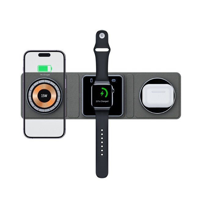 Three‑Device Magnetic Wireless Charger Dock - Image 5