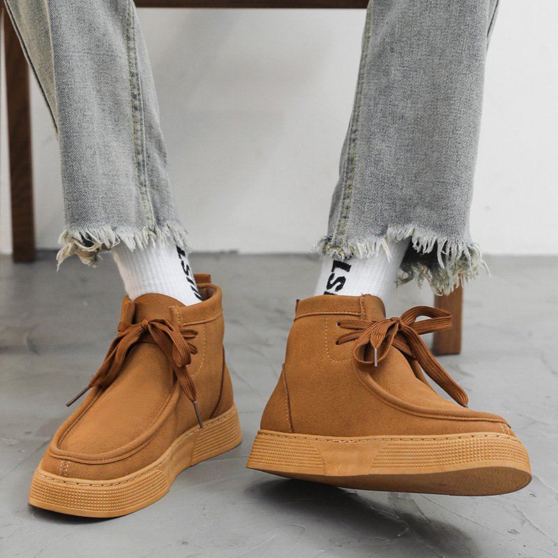 Retro Casual Suede High Top Men's Shoes