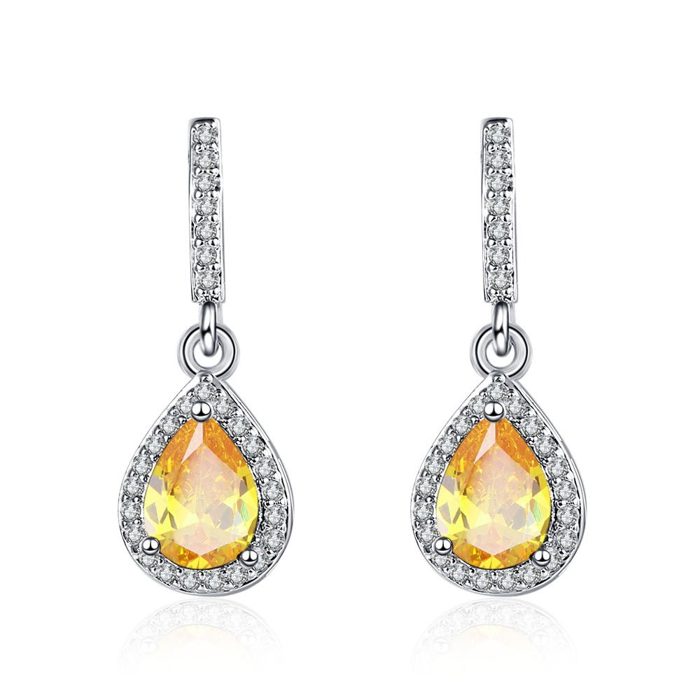 Modern Drop Shape Ear Studs Zircon Earrings - Image 5