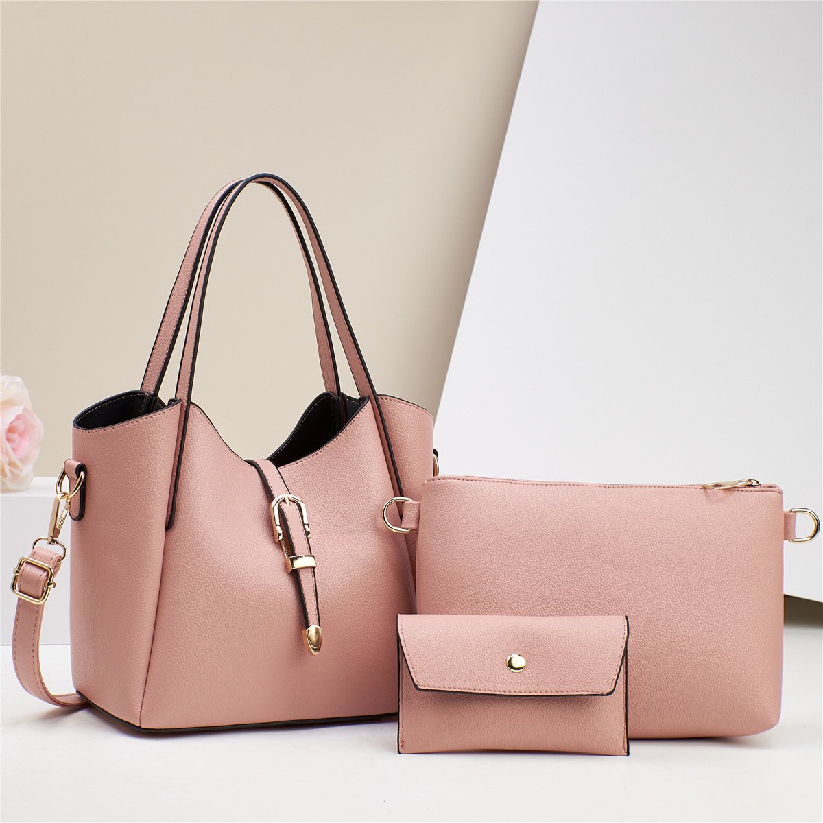 Ladies Large Totes 3-piece Shoulder Bag - Image 2