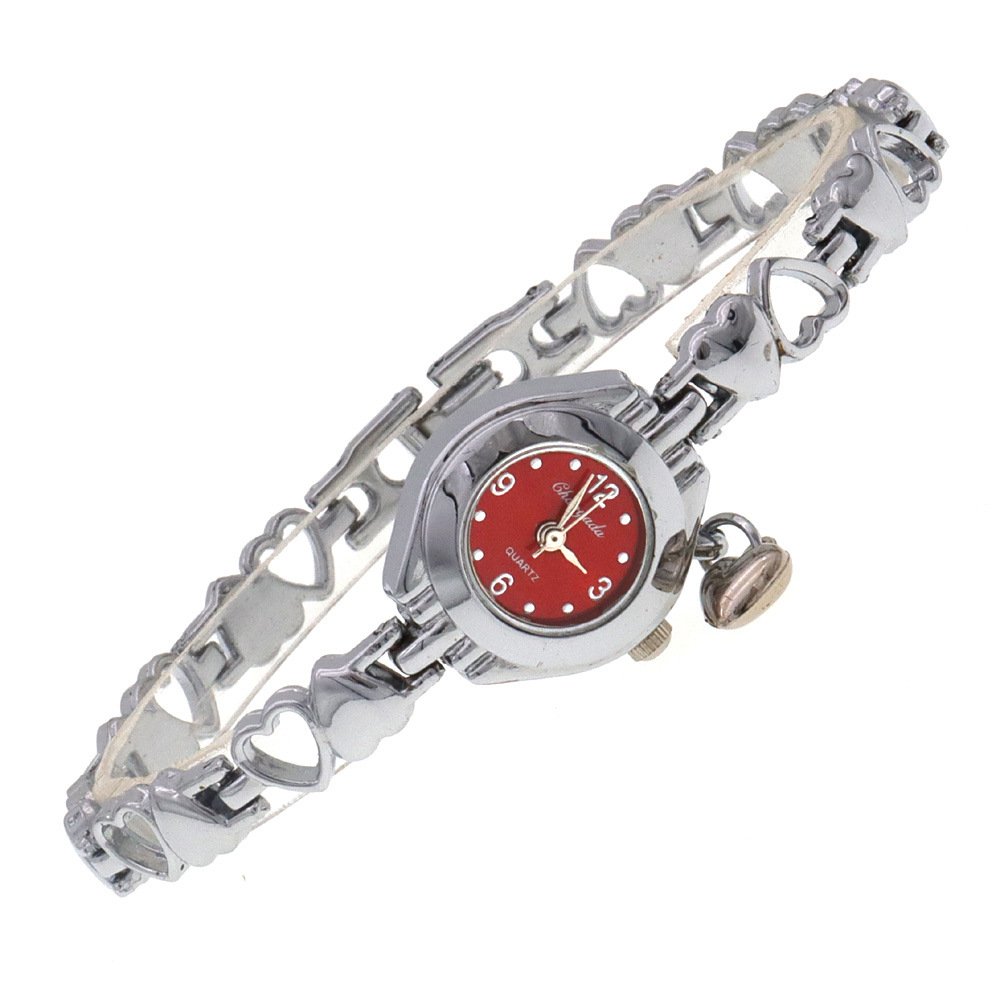 Hollow Heart Solid Bracelet Quartz Watch - Image 3