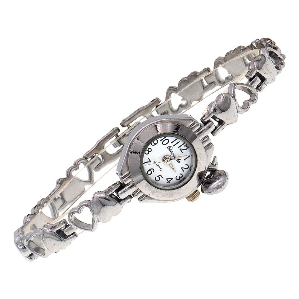 Hollow Heart Solid Bracelet Quartz Watch - Image 9