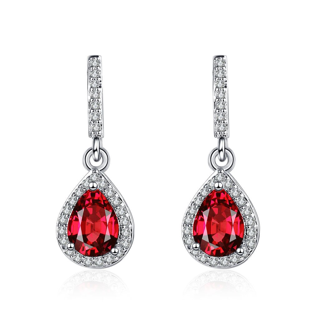 Modern Drop Shape Ear Studs Zircon Earrings - Image 4
