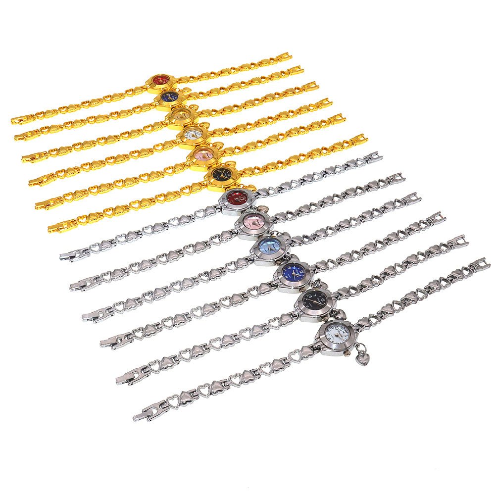 Hollow Heart Solid Bracelet Quartz Watch - Image 10