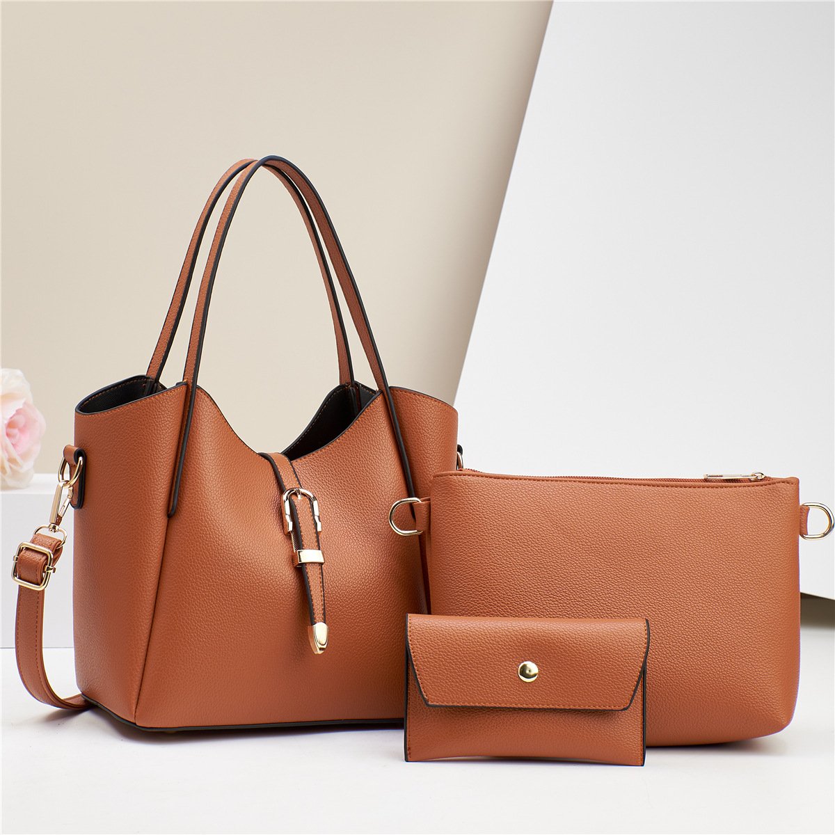 Ladies Large Totes 3-piece Shoulder Bag - Image 3