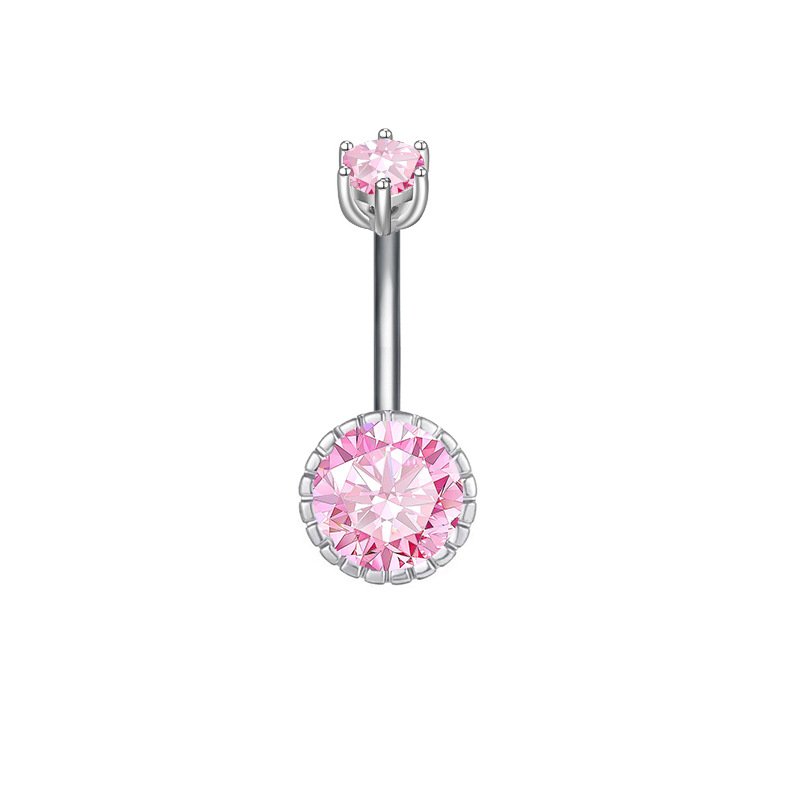 Cool Peach Heart Belly Button Ring Jewelry - Image 6