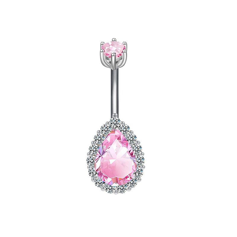 Cool Peach Heart Belly Button Ring Jewelry - Image 5