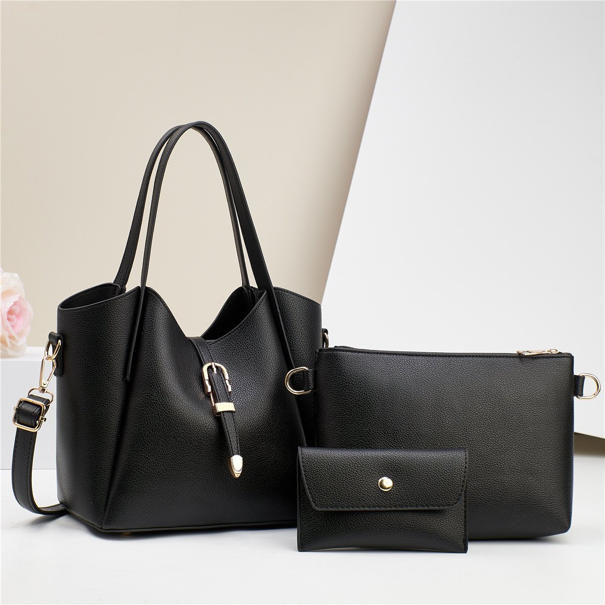 Ladies Large Totes 3-piece Shoulder Bag