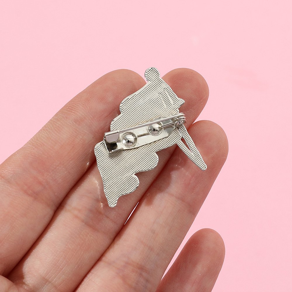 US Flag Badge Alloy Drop Oil Diamond Brooch - Image 6