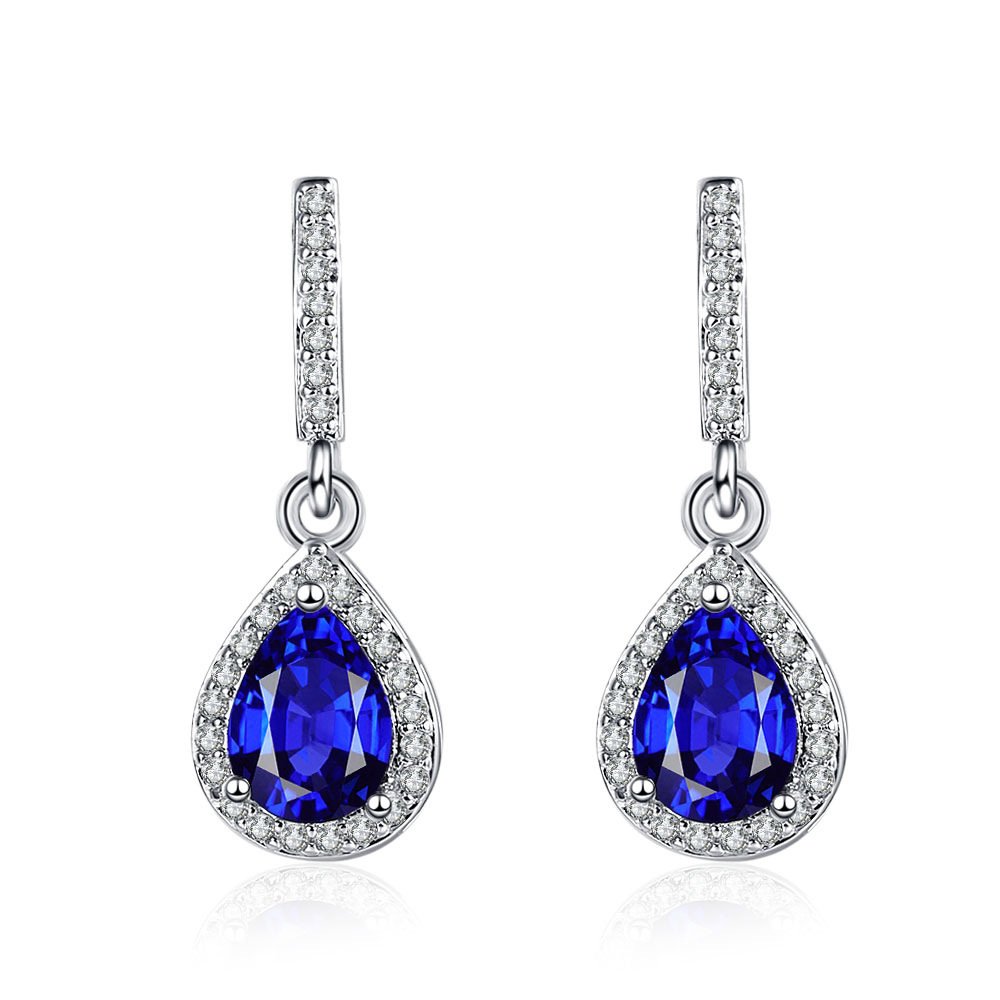 Modern Drop Shape Ear Studs Zircon Earrings - Image 3