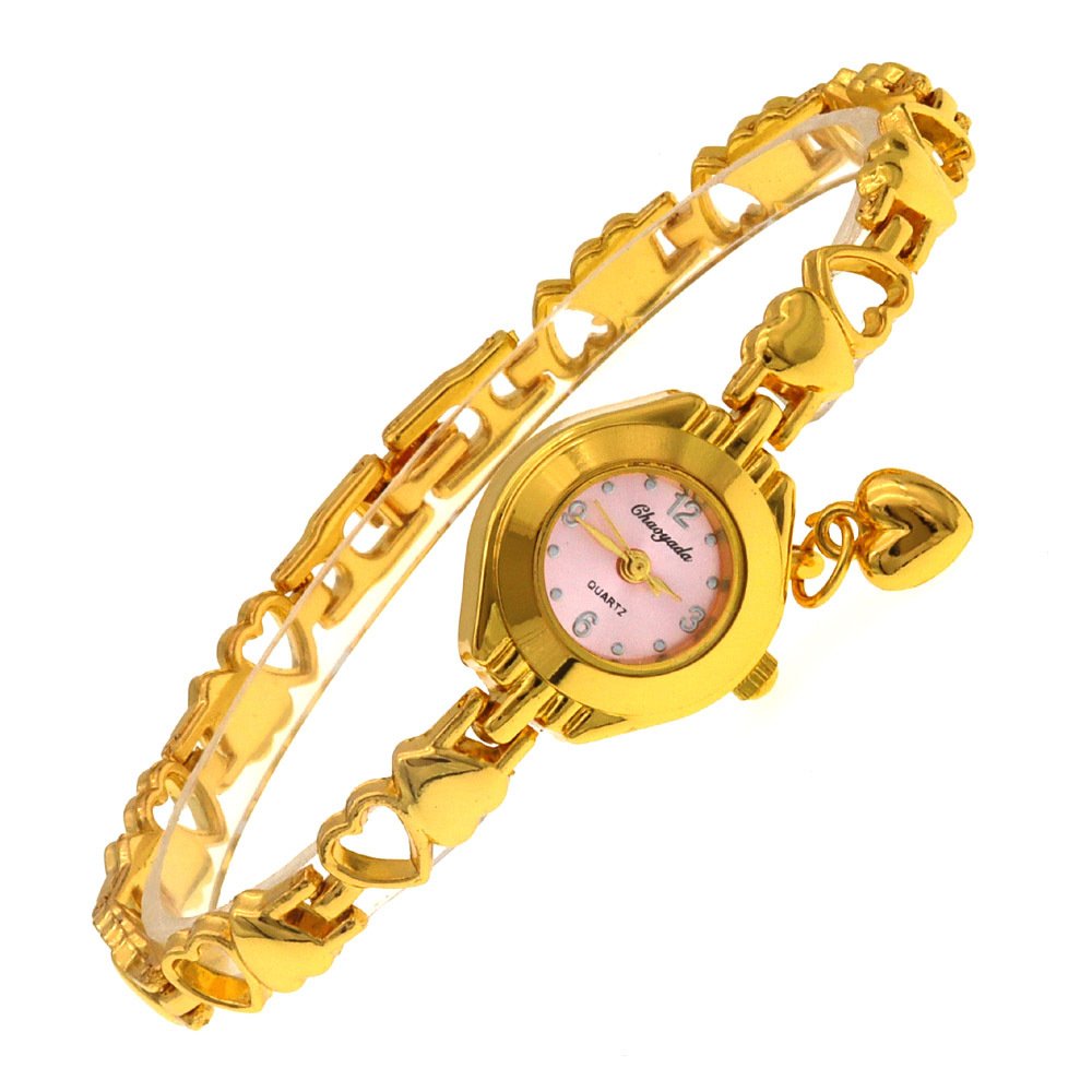 Hollow Heart Solid Bracelet Quartz Watch - Image 8
