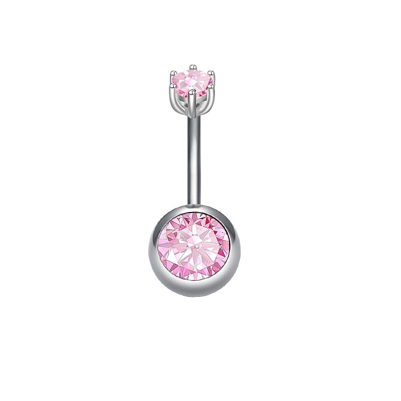 Cool Peach Heart Belly Button Ring Jewelry - Image 4