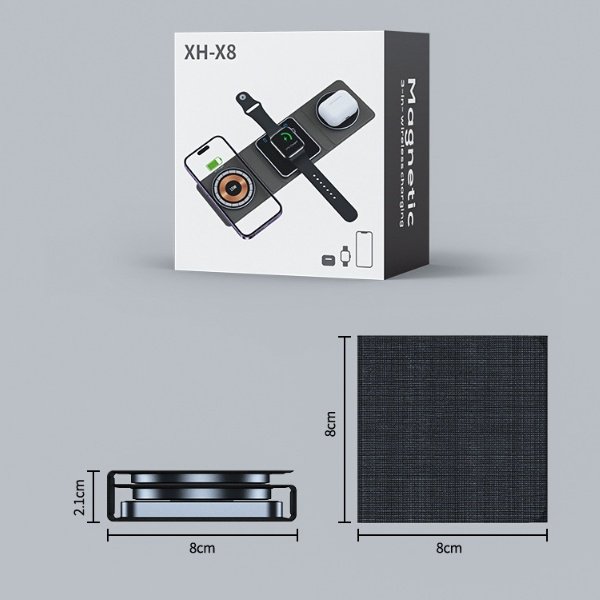 Three‑Device Magnetic Wireless Charger Dock - Image 4
